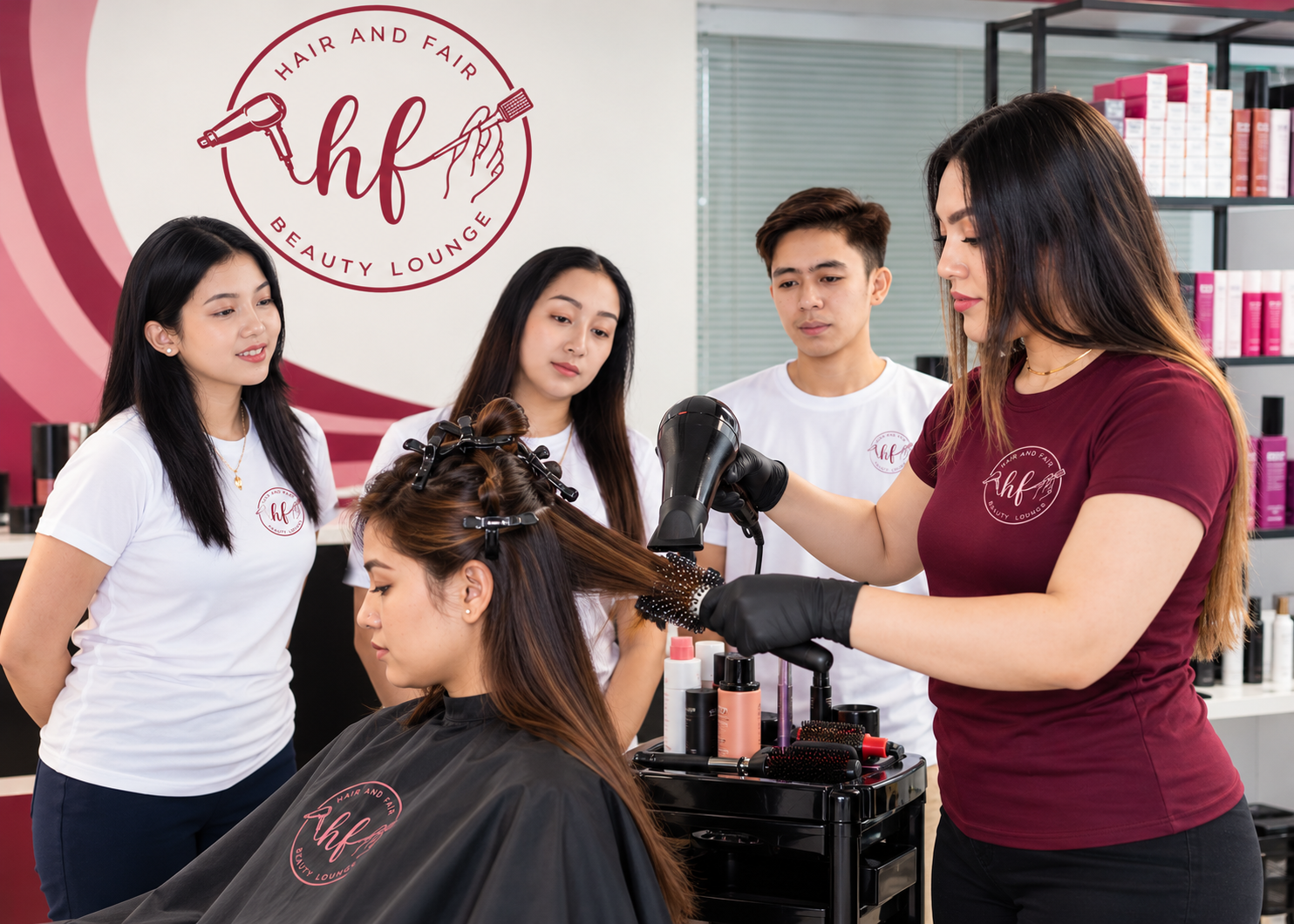 HF Beauty Lounge Hair Styling Course abu dhabi